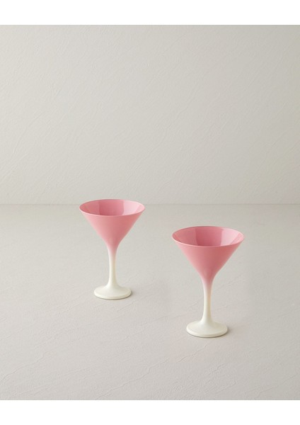 2'li Cam Kup Seti, 175 Ml, Pembe ve Krem Renkli, Şık ve Kullanışlı Tasarım fiyatları