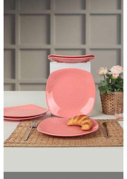 Pembe Köşem 27 cm 6'lı Servis Tabağı Seti, Şık ve Kullanışlı Tasarım modelleri