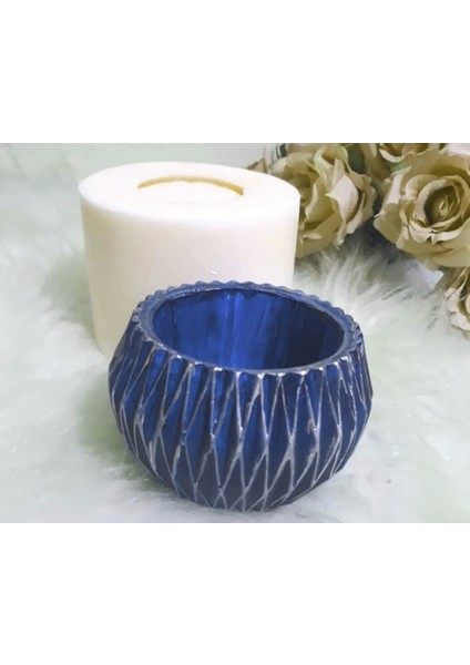 Geometrik Dekorlu Saksı Silikon Kalıp K-486, Polyester Taş Tozu Alçı Kalıbı fırsatları