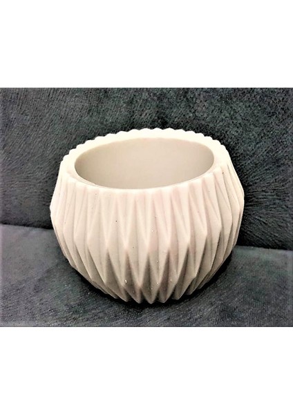 Geometrik Dekorlu Saksı Silikon Kalıp K-486, Polyester Taş Tozu Alçı Kalıbı indirimleri