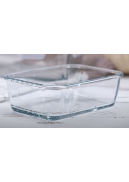 Dikdörtgen Cam Saklama Kabı Seti 4'lü, 800CC ve 400CC, Beyaz, Güvenli ve Şık Tasarım indirimleri