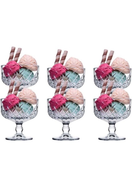 6'lı Ayaklı Dondurma Sunum Seti, Şık ve Kullanışlı Mutfak Aksesuarı