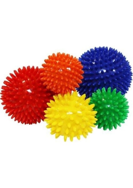 Dikenli Top El Egzersiz ve Masaj Seti, 5'li, Siyah