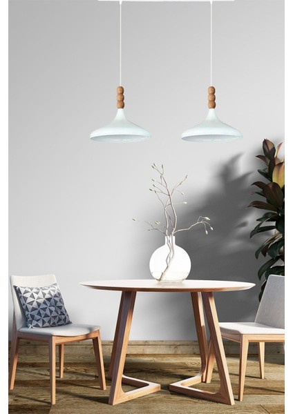 Şık Beyaz Sarkıt Lamba, Oturma Odası ve Mutfak Için Ideal Aydınlatma Seçeneği fırsatları