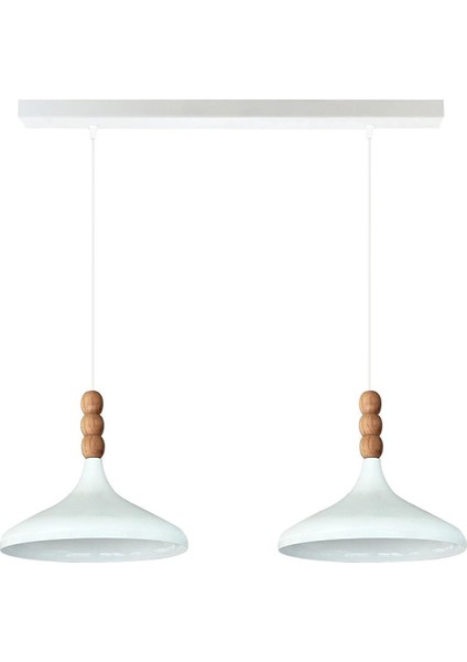 Şık Beyaz Sarkıt Lamba, Oturma Odası ve Mutfak Için Ideal Aydınlatma Seçeneği