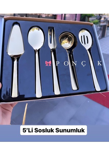 5'li Şık Sosluk Seti, Şeffaf ve Kullanışlı Mutfak Ihtiyaçları Için Ideal