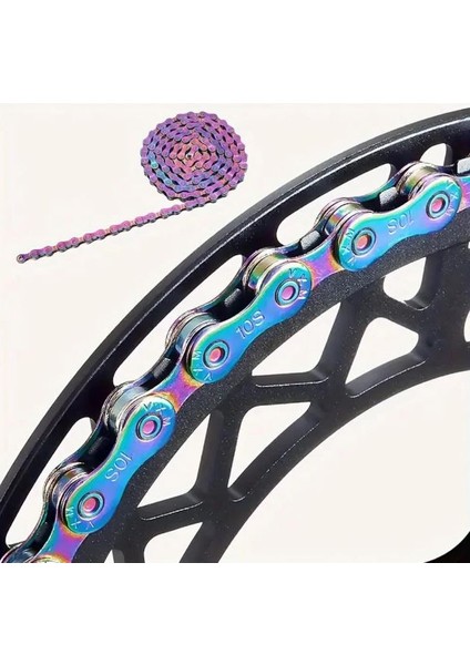Renkli 10 Lu Paslanmaz Bisiklet Zinciri Renkli Galvanik fırsatları
