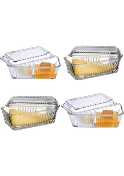 Turuncu Bölmeli Saklama Kabı, Tereyağlık ve Farklı Yiyecekler Için Ideal Seçim