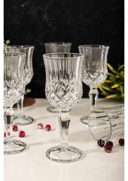 6'lı Renkli Cam Ayaklı Kahve ve Su Bardağı Seti, Şık ve Zarif Tasarım