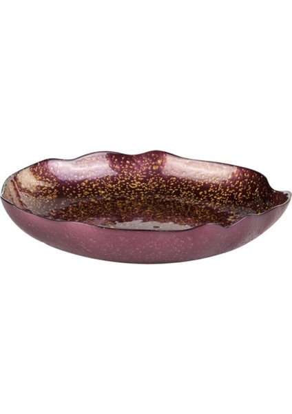 Bordo Dekoratif Tabak, 38 Cm, Şık ve Kullanışlı Ev Dekorasyonu Parçası