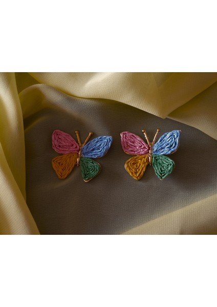 Saaden Kelebek Hasır Küpe