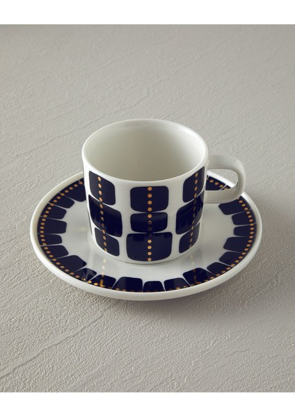 Şık Siyah Porselen 4 Parça Fincan Takımı, 2 Kişilik, Modern Stil modelleri