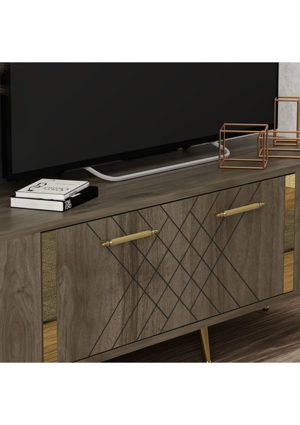 TS001CG- Getas Tv Stand Ceviz-Altın modelleri