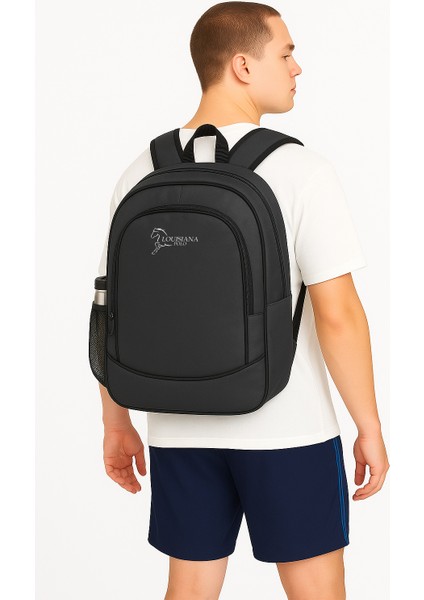 3 Bölmeli Okul Sırt Çantası Gri 2450 indirimleri