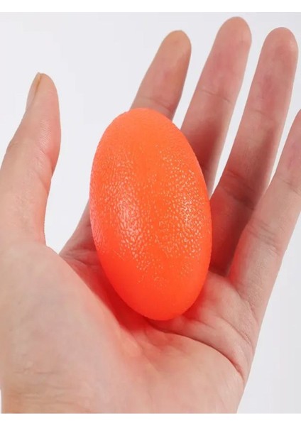 Turuncu Silikon El Egzersiz Topu, Güçlendirme ve Fizik Tedavi Için Uygun