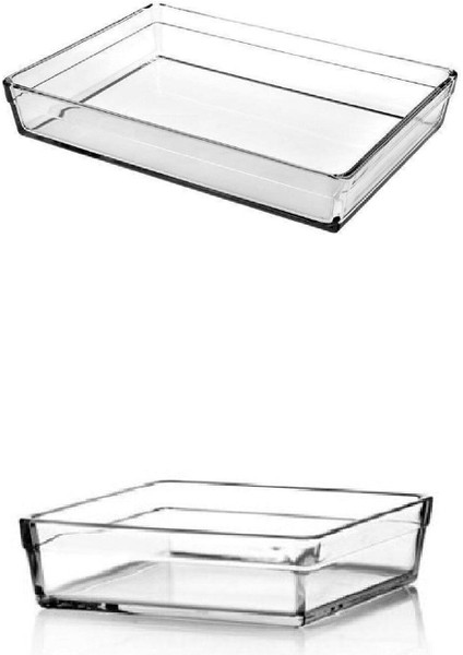 Turuncu Büyük Kare ve Dikdörtgen Cam Seti, Dayanıklı ve Şık Mutfak Gereçleri