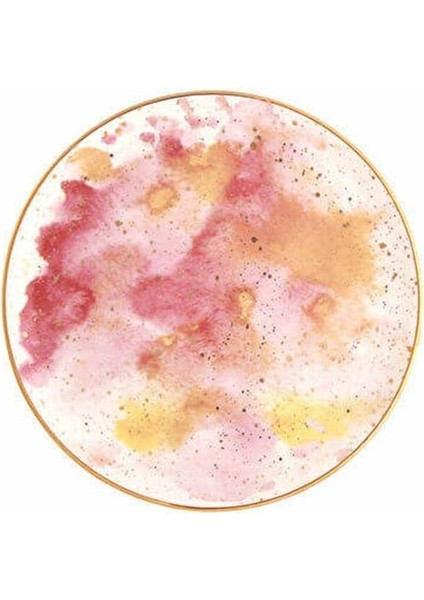 Pembe 17 cm Düz Tabak, Şık ve Zarif Sunum Için Mükemmel Seçenek