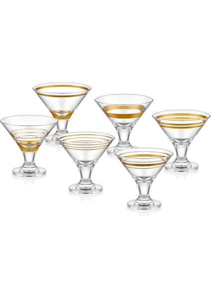 6'lı Gold Dondurmalık Seti, Şık ve Sağlam Tasarım