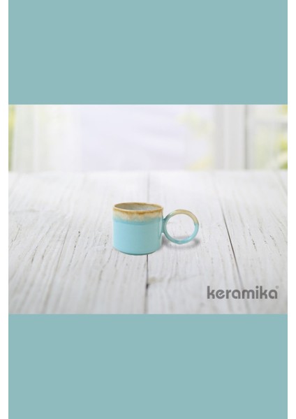 Turkuaz Renkli 6'lı Fincan Seti, 8 Cm, Dayanıklı ve Şık Tasarım fiyatları