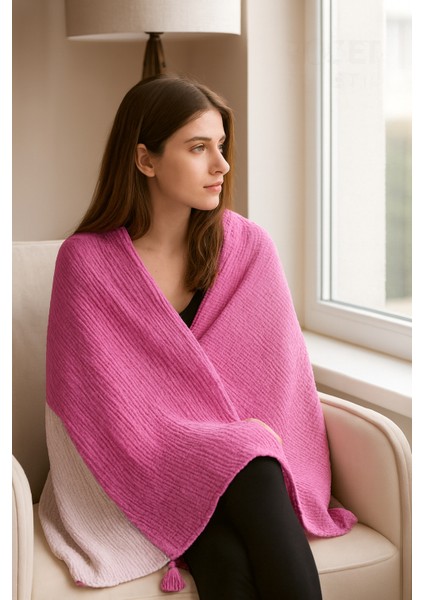 Koltuk Şalı – Tv Battaniyesi Pamuk Doğal 4 Katlı Müslin Kumaş fırsatları