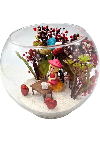 Teraryum Akvaryum Cam Fanus Canım Arkadaşım Tatlı Kız Kahve Keyfi Arkadaşa Hediye. indirimleri