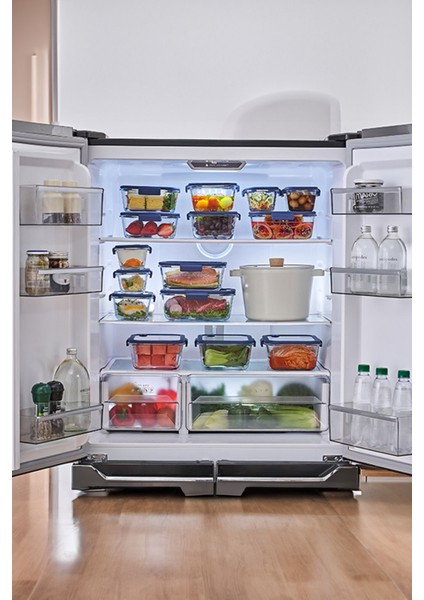 Vakumlu Cam Saklama Kabı 460 ml Bej, Dayanıklı ve Şık Mutfak Gereci indirimleri