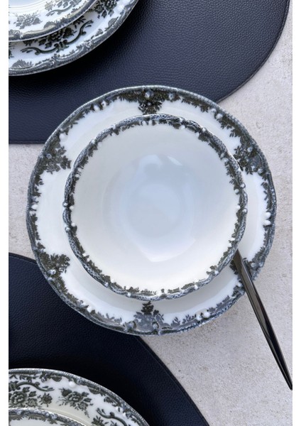 Şık 6 Kişilik 14 cm Siyah Porselen Çorba Kasesi Takımı fiyatları