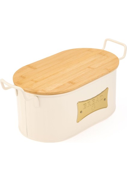 Şık Bej Ahşap Ekmek Saklama Kutusu, 37 Cm, Doğal ve Kullanışlı Tasarım fiyatları