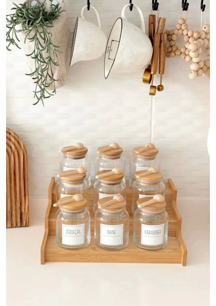 3 Katlı Bambu Stand Organizer, Tezgahüstü Baharatlık ve Mutfak Düzenleyici fiyatları
