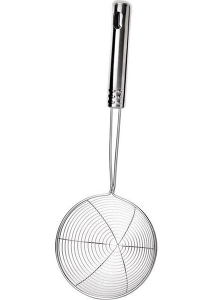 Gri Çelik Kevgir, 33 Cm, Dayanıklı ve Kullanışlı Mutfak Gereci