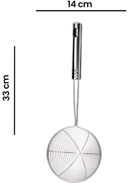 Gri Çelik Kevgir, 33 Cm, Dayanıklı ve Kullanışlı Mutfak Gereci fiyatları