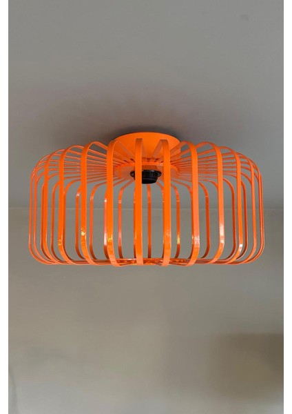 Canlı Turuncu Plafonyer Avize Iç Mekan Aydınlatma, Dekoratif ve Şık Tasarım