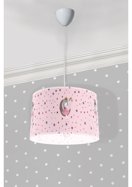 Sevimli Kız Çocuk Odası Sarkıt Avize, Pembe, Şık ve Renkli Aydınlatma