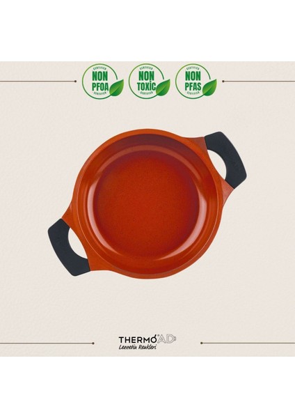 Kırmızı 18 cm Tava - Red Diamond Serisi, Şık ve Dayanıklı Mutfak Gereci