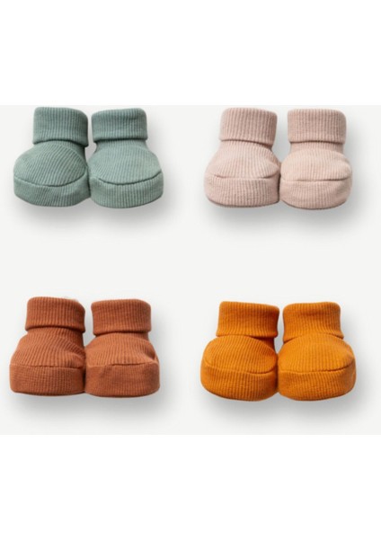 Fitilli Esnek Bebek Patiği 4'lü Set