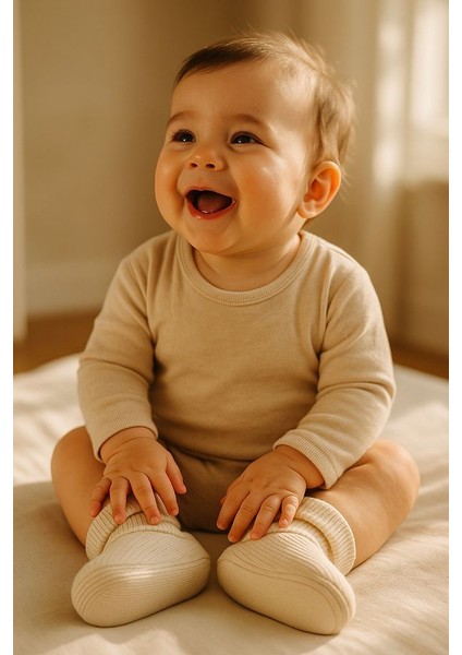 Fitilli Esnek Erkek Bebek Patiği 4lü Set