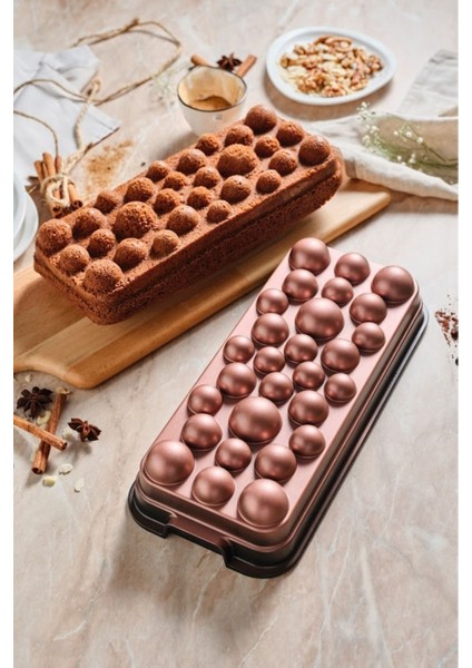Degrade Serisi, Döküm Kek Kalıbı, Rosegold, 33,5 Cm, Şık ve Kullanışlı Tasarım