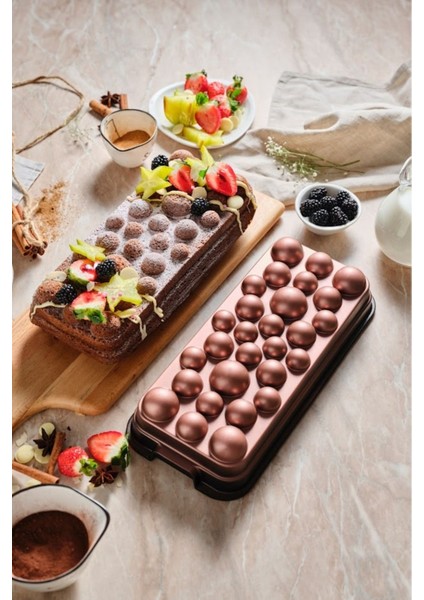 Degrade Serisi, Döküm Kek Kalıbı, Rosegold, 33,5 Cm, Şık ve Kullanışlı Tasarım