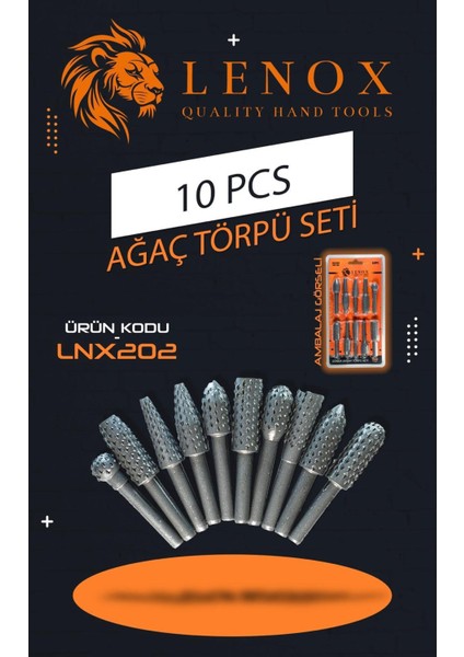 Tools 10 Parça Ahşap Törpü Seti