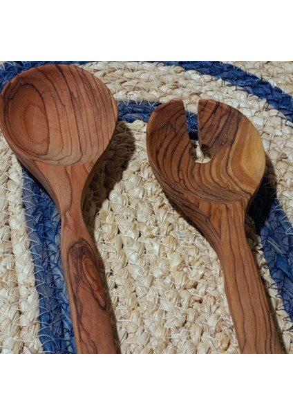 Zeytin Ağacı 28-30 cm 2’li Salata Kaşığı