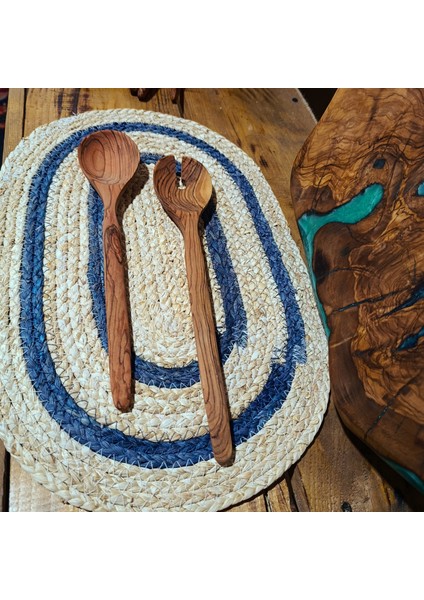Zeytin Ağacı 28-30 cm 2’li Salata Kaşığı modelleri