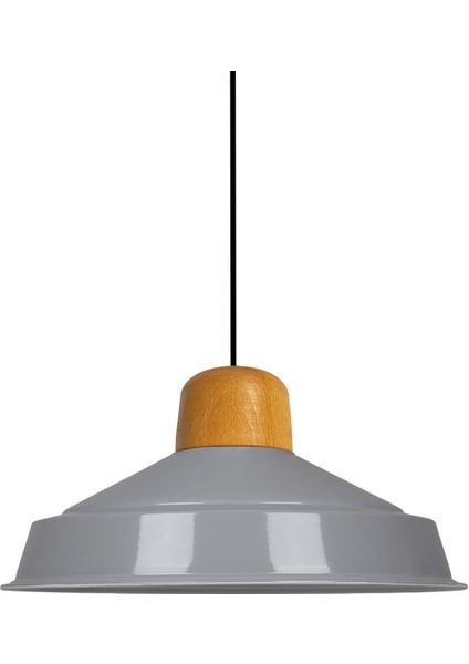 Gri Tekli Avize Ahşap Başlık Retro Sarkıt Lamba Restoran Salon Aydınlatma modelleri