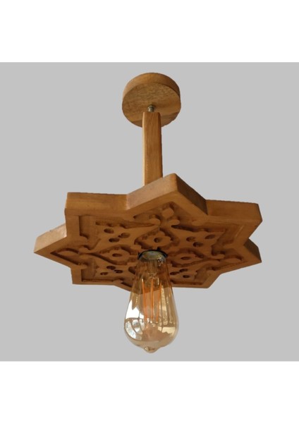 Şık Kahverengi Ahşap Avize ile Evinize Sıcaklık Katın modelleri