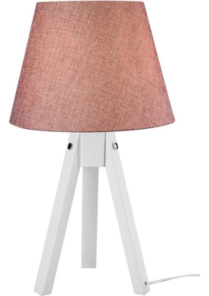 Beyaz Ayaklı Abajur ve Gül Kurusu Şapka ile Şık Dekorasyon fiyatları