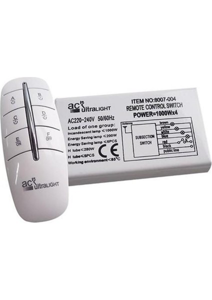 Gri 4 Lü Aydınlatma Kumandası, Kolay ve Pratik Kullanım Sağlar