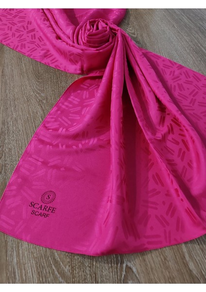 Scarfe Jakarlı Şal Fuşya modelleri