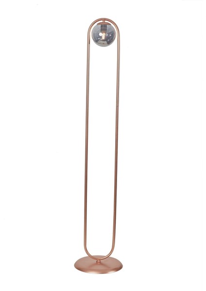 Şık Metal Gövde Füme Camlı Modern Yerden Aydınlatma Lambası fırsatları