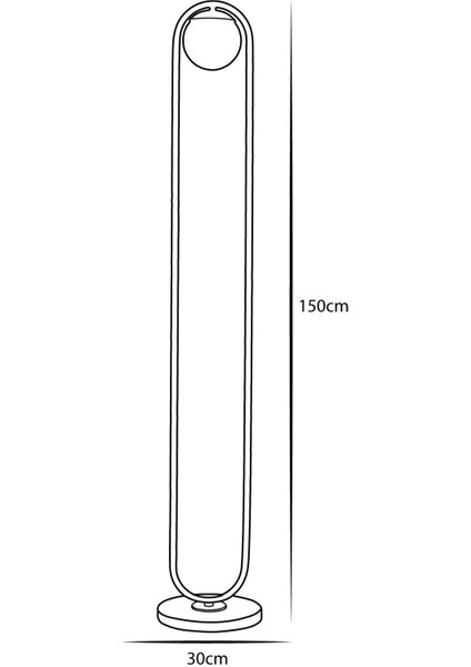 Şık Metal Gövde Füme Camlı Modern Yerden Aydınlatma Lambası