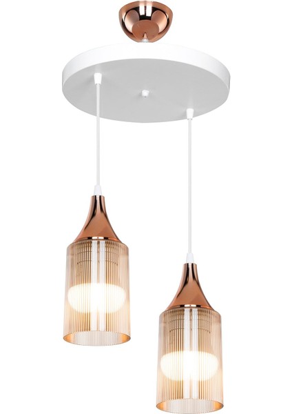 Şık 2'li Bal Dekoratif Avize, Mavi Renkli Oturma ve Yatak Odası Aydınlatması modelleri