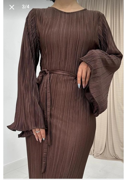 Ispanyol Kol Pliseli Elbise modelleri